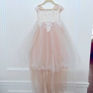 Flower girl dress with train